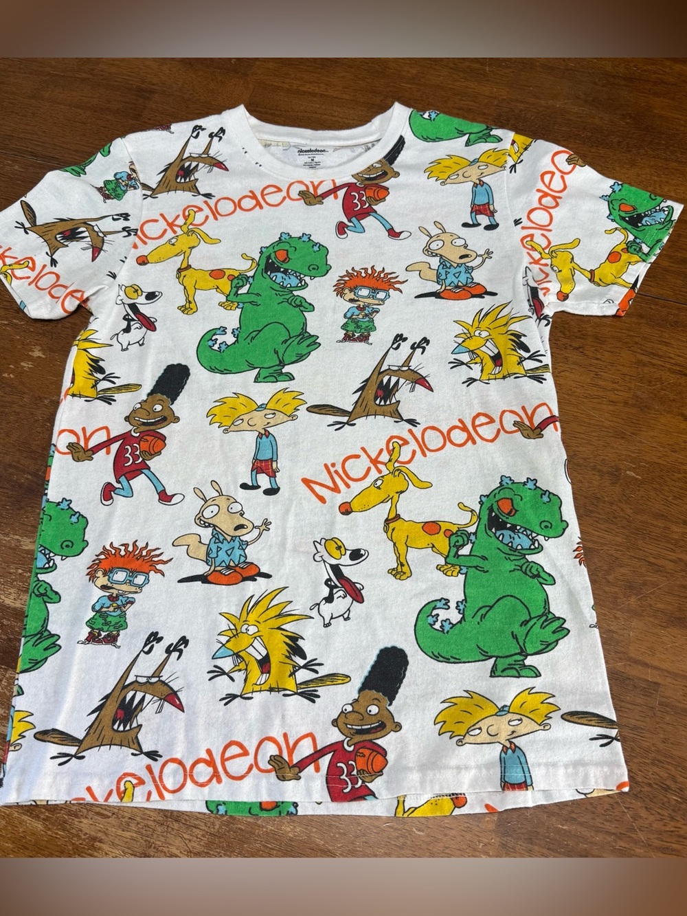 Nickelodeon White Tee with Multicolor Rugrats Character Print